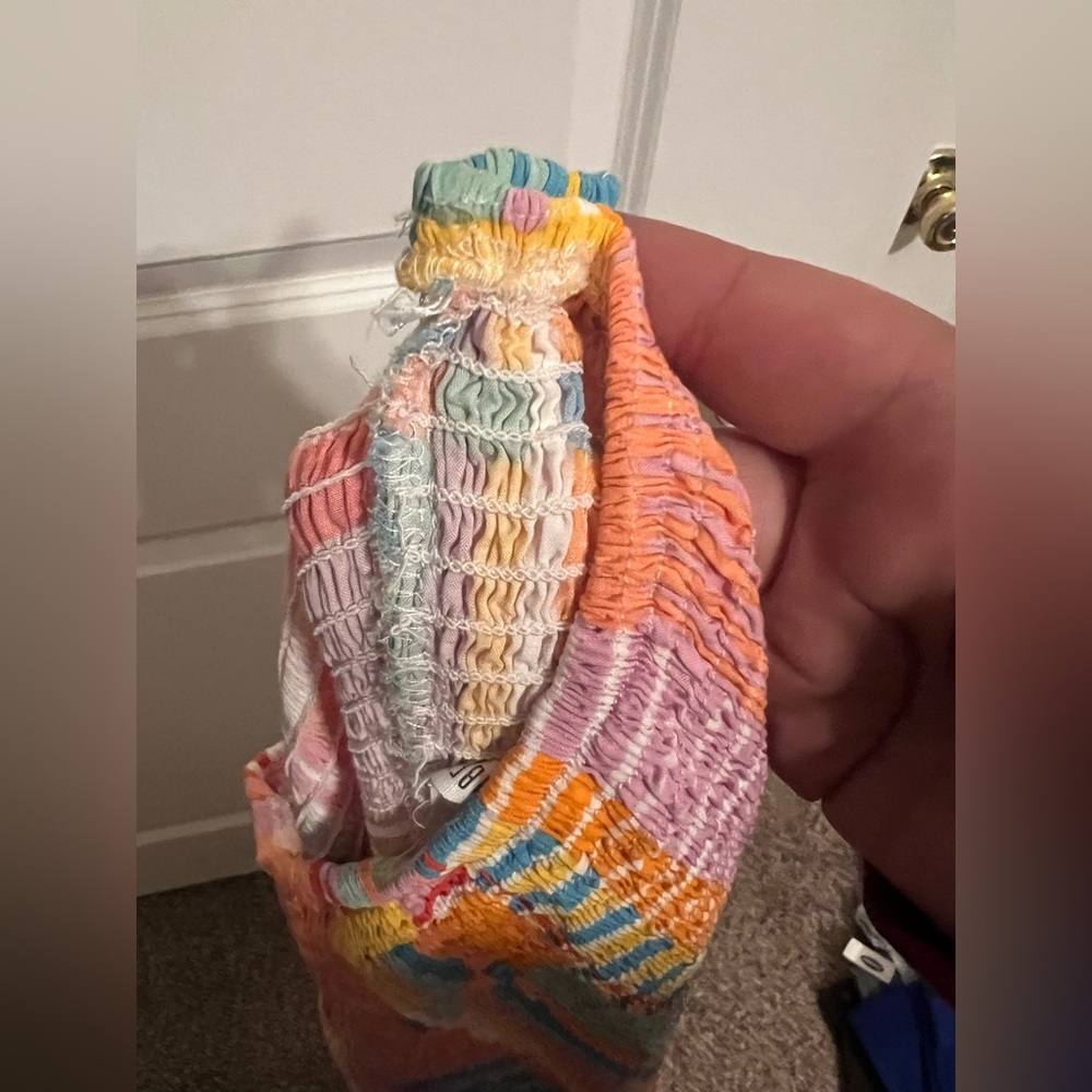 Anthropologie | Abel The Label Colorful Maxi Patchwork Dress Strapless - Picture 7 of 8